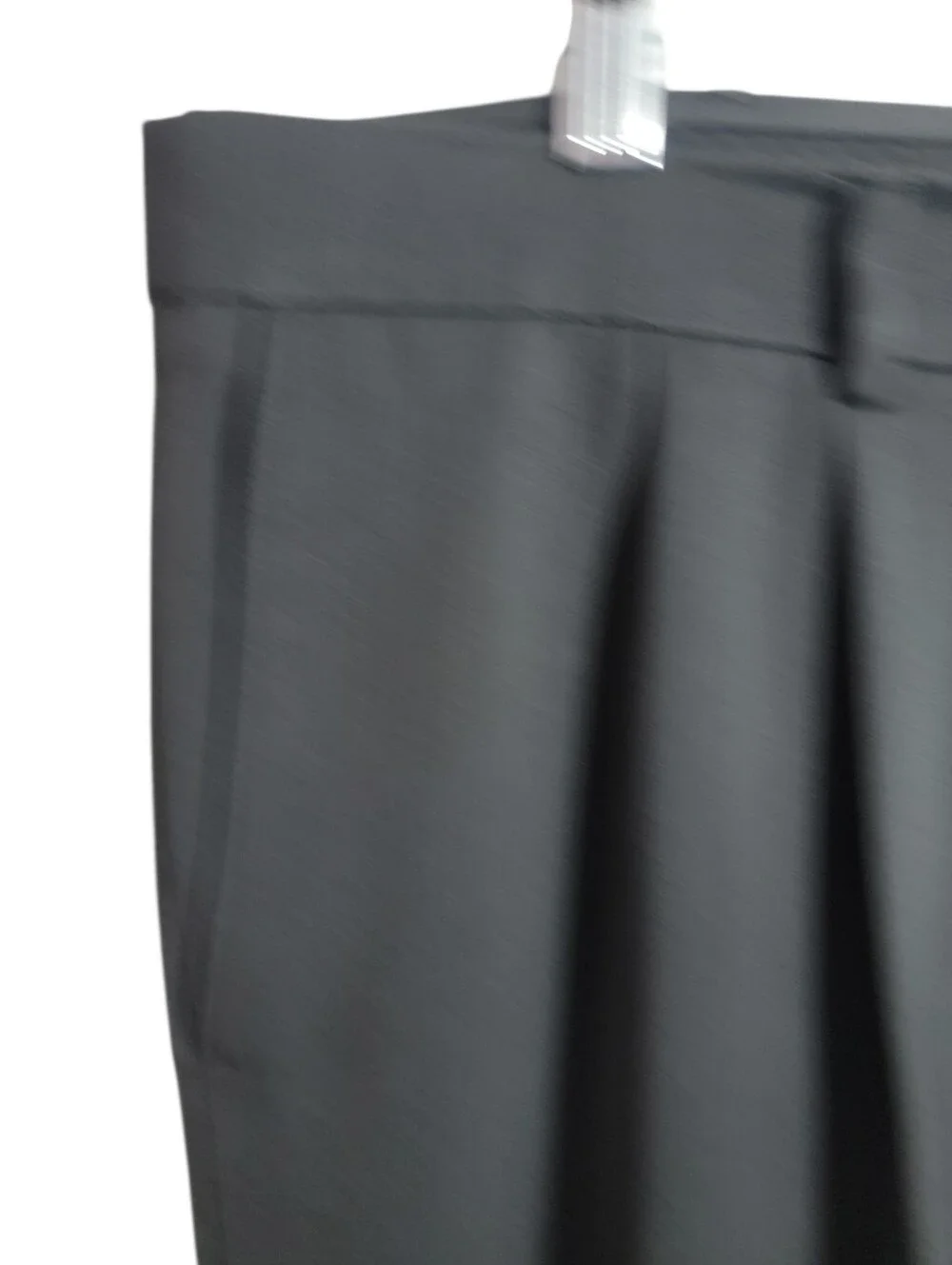 Haggar men's gray striped pleated front dress pants size 44 cuff leg trousers